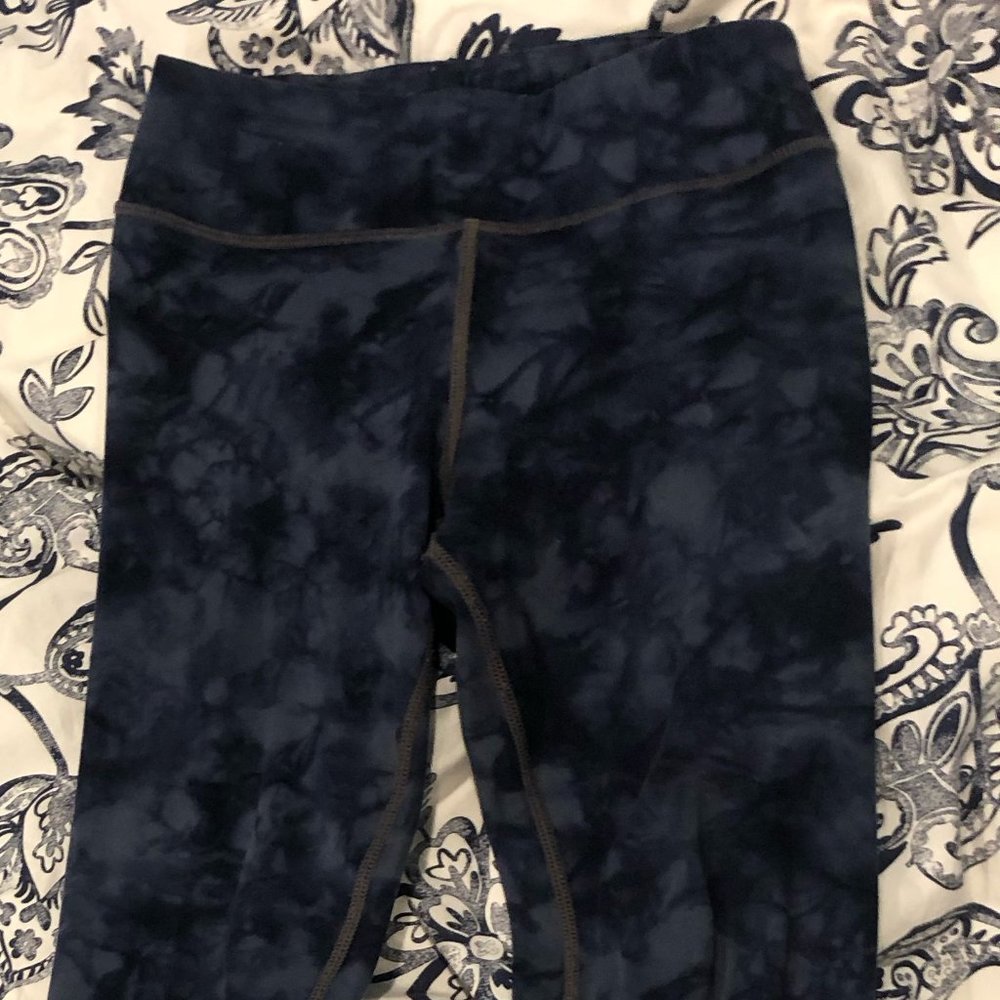 Navy Tie Dye Capris